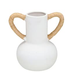 Vaso Decorativo Espressione com Sisal VI Off White e Marrom