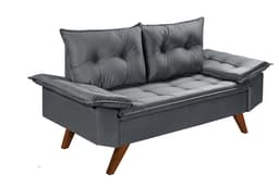 Sofa 2 Lugares Bariloche Essencial Estofados Cinza