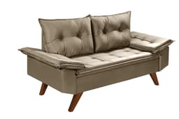 Sofa 2 Lugares Bariloche Retro Chocolate Essencial Estofados