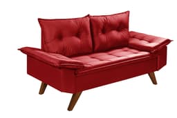 Sofa 2 Lugares Bariloche Retro Vermelho Essencial Estofados