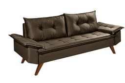 Sofa 3 Lugares Bariloche Retro Essencial Estofados Cappuccino