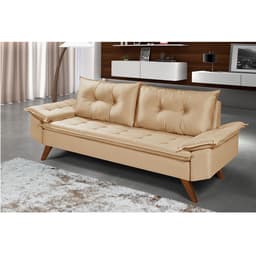 Sofa 3 Lugares Bariloche Retro Essencial Estofados Chocolate