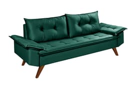 Sofa 3 Lugares Bariloche Retro Essencial Estofados Verde