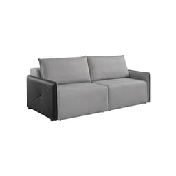 Sofá 3 Lugares Retrátil Urban Linho Cinza e Preto 200 cm