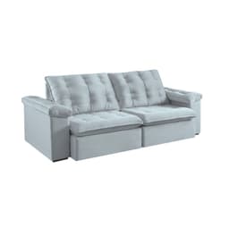 Sofá 4 Lugares Retrátil Itaguaí Cinza