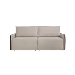 Sofá 4 Lugares Retrátil Urban Linho Bege e Marrom 260 cm