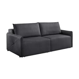 Sofá 4 Lugares Retrátil Urban com USB Linho Grafite 260 cm