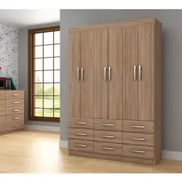 Guarda-Roupa Casal Bergamo 6 Portas 9 Gavetas Demolição