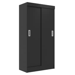 Guarda-Roupa Solteiro Berlim 2 Portas Preto