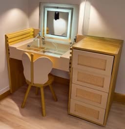 Penteadeira Espelho Crescer 2 em 1 com mesa escrivaninha regulável