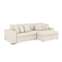 Sofá 3 Lugares Retrátil e Reclinável Portugal Linho Cru 220 cm