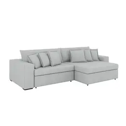 Sofá 3 Lugares Retrátil e Reclinável Portugal Linho Prata 220 cm