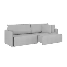 Sofá 3 Lugares Sem Caixa Retrátil e Reclinável Croácia Linho Prata 240 cm