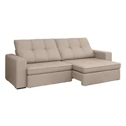 Sofá 4 Lugares Retrátil e Reclinável Flexforma Versalhes Camurça 250 cm