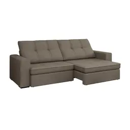 Sofá 5 Lugares Retrátil e Reclinável Flexforma Versalhes Camurça 290 cm