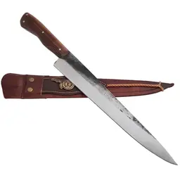 Faca Gaúcha Bruta 10' Para Churrasco Aço Carbono 1070 Cabo G