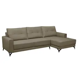 Sofá 4 Lugares Heros com Chaise Direito Veludo Castor