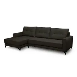 Sofá 4 Lugares Heros com Chaise Esquerdo Veludo Marrom
