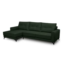 Sofá 4 Lugares Heros com Chaise Esquerdo Veludo Verde