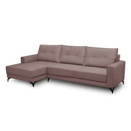 Sofá 5 Lugares Heros com Chaise Esquerdo Veludo Rosê