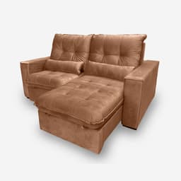 Sofá Atlanta 4 Lugares 2,30 metros Veludo - 20 Terracota