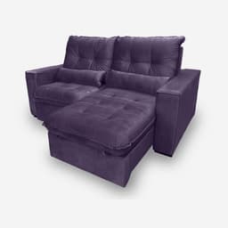 Sofá Atlanta 4 Lugares 2,30 metros Veludo - 25 Roxo