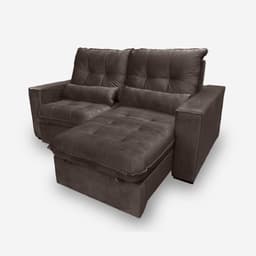 Sofá Atlanta 4 Lugares 2,50 metros Veludo - 17 Chocolate