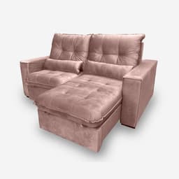 Sofá Atlanta 6 Lugares 2,90 metros Veludo - 19 Rosa Escuro