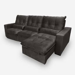 Sofá Atlanta 9 Lugares 4,10 metros Veludo - 12 Café