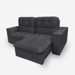 Sofá BEKAA 4 Lugares 2,30 metros Veludo - 10 Cinza