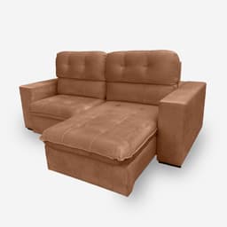 Sofá BEKAA 4 Lugares 2,50 metros Veludo - 20 Terracota