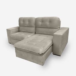 Sofá BEKAA 5 Lugares 2,70 metros Veludo - 02 Bege