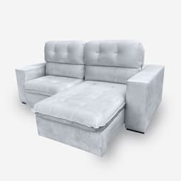 Sofá BEKAA 5 Lugares 2,70 metros Veludo - 26 Prata