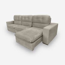 Sofá BEKAA 6 Lugares 2,90 metros Veludo - 02 Bege