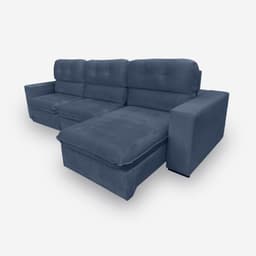 Sofá BEKAA 6 Lugares 2,90 metros Veludo - 24 Marinho