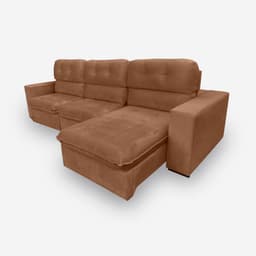 Sofá BEKAA 6 Lugares 3,50 metros Veludo - 20 Terracota