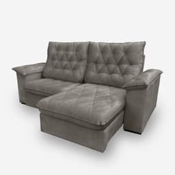 Sofá Bahamas 3 Lugares 2,10 metros Veludo - 03 Capuccino