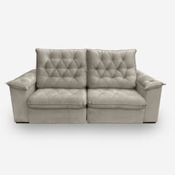 Sofá Bahamas 4 Lugares 2,50 metros Veludo - 02 Bege