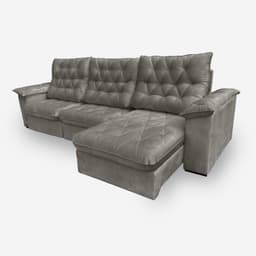 Sofá Bahamas 6 Lugares 3,20 metros Veludo - 03 Capuccino