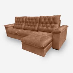 Sofá Bahamas 6 Lugares 3,20 metros Veludo - 20 Terracota