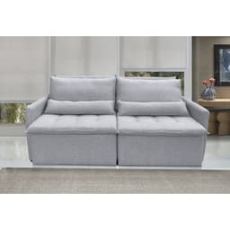 Sofá LÍBANO 2 Lugares 1,36 metros Linho - 05 Cinza