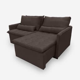 Sofá LÍBANO 2 Lugares 1,36 metros Veludo - 17 Chocolate