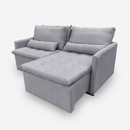 Sofá LÍBANO 3 Lugares 1,76 metros Linho - 05 Cinza