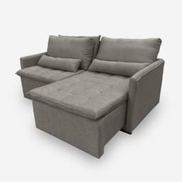 Sofá LÍBANO 3 Lugares 1,76 metros Veludo - 03 Capuccino