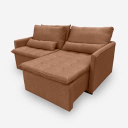 Sofá LÍBANO 3 Lugares 1,76 metros Veludo - 20 Terracota