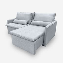 Sofá LÍBANO 3 Lugares 1,76 metros Veludo - 26 Prata