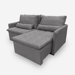 Sofá LÍBANO 4 Lugares 1,96 metros Linho - 06 Grafite