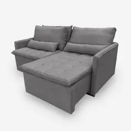 Sofá LÍBANO 4 Lugares 2,16 metros Linho - 06 Grafite