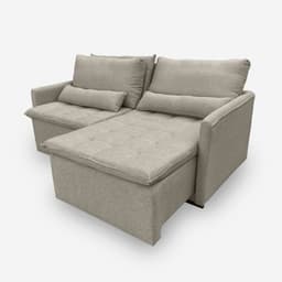 Sofá LÍBANO 4 Lugares 2,16 metros Veludo - 02 Bege