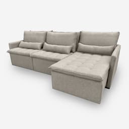 Sofá LÍBANO 6 Lugares 2,56 metros Linho - 08 Bege